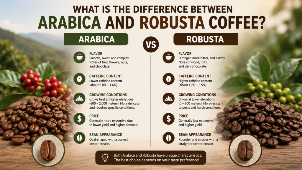 Difference Between Arabica and Robusta Coffee