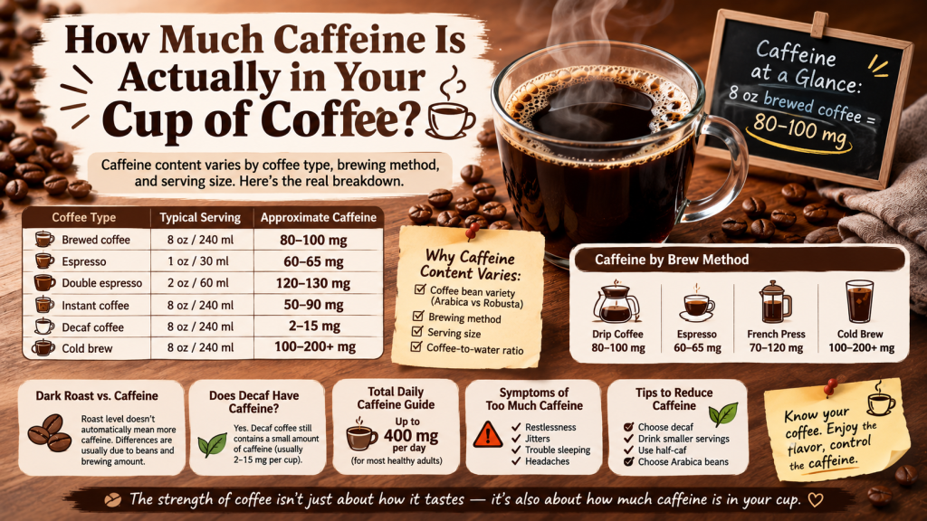How Much Caffeine Is Actually in Your Cup of Coffee