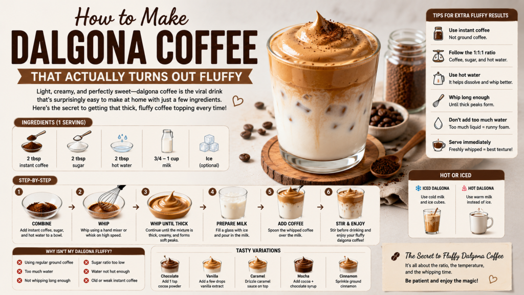 How to Make Dalgona Coffee That Actually Turns Out Fluffy