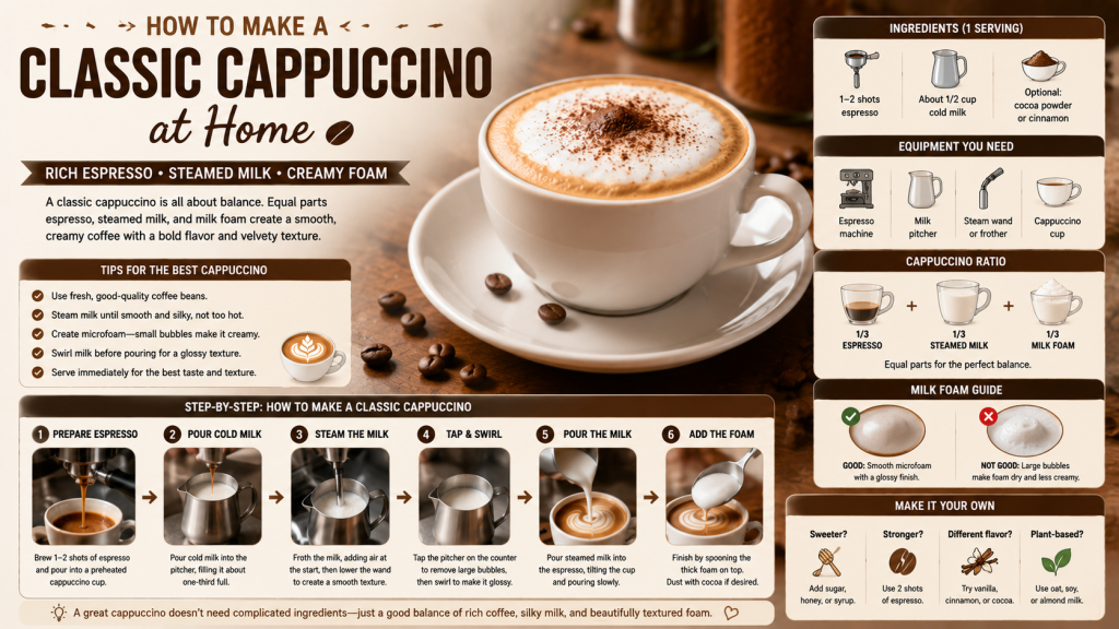 How to Make a Classic Cappuccino at Home