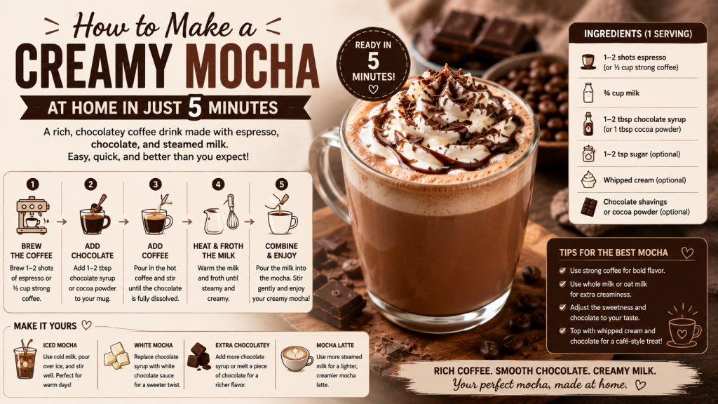 How to Make a Creamy Mocha at Home in Just 5 Minutes