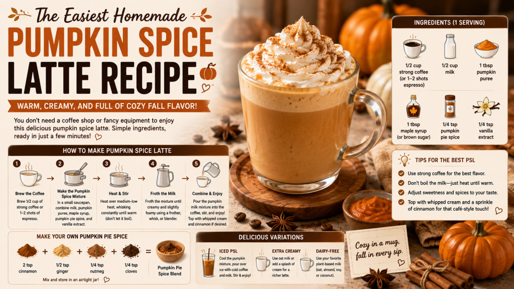The Easiest Homemade Pumpkin Spice Latte Recipe