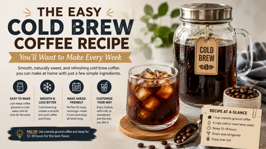The Easy Cold Brew Coffee Recipe You’ll Want to Make Every Week